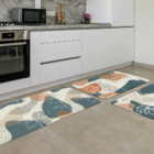Kit Tapete De Cozinha Flor Minimalista Único
