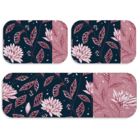 Kit Tapete De Cozinha Flores Rosas Único