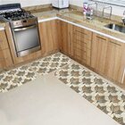 Kit Tapete de Cozinha Flower Abstract Único