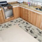 Kit Tapete de Cozinha Folhas Único