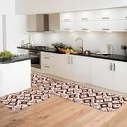 Kit Tapete De Cozinha Geométrico Color Único