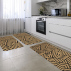 Kit Tapete De Cozinha Geométrico Com Linhas Único