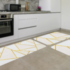 Kit Tapete De Cozinha Geométrico Gold Único