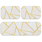 Kit Tapete De Cozinha Geométrico Gold Único