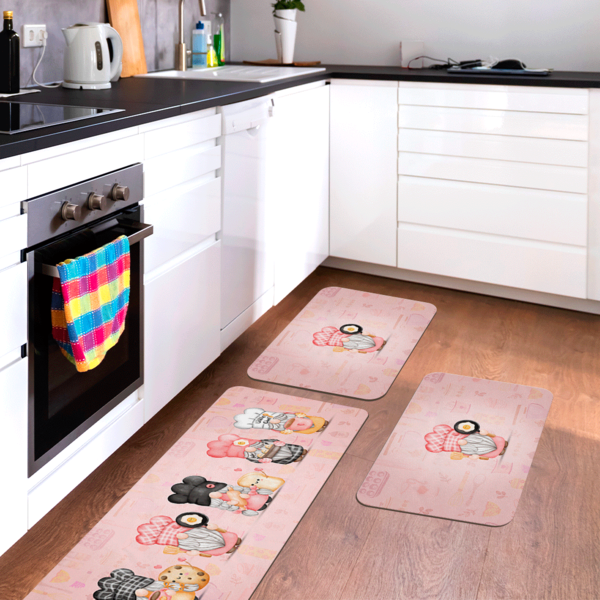 Kit Tapete De Cozinha Gnomos Cheff  Único