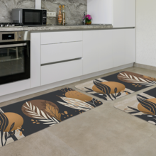 Kit Tapete De Cozinha Gold Botanical Único