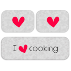 Kit Tapete De Cozinha I Love Cooking  Único