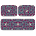 Kit Tapete De Cozinha Mandala Bordo Único