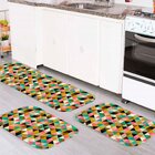 Kit Tapete De Cozinha Multi Triângulos Coloridos Único