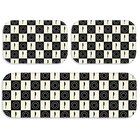 Kit Tapete De Cozinha Talheres Quadriculados Único