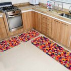 Kit Tapete De Cozinha Triângulos Multi Colorido Único