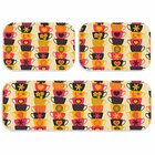 Kit Tapete de Cozinha Xícaras Coloridas Único