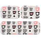 Kit Tapete de Cozinha Xícaras Love Único