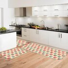 Kit Tapete de Cozinha Xícaras Único