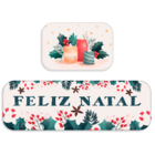 Kit Tapete De Natal Para Cozinha 2 Peças Classic Natal  Único