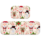 Kit Tapete De Natal Para Cozinha 2 Peças Classico Natal Único