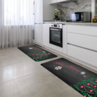 Kit Tapete De Natal Para Cozinha 2 Peças Feliz Natal Único