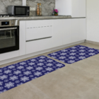 Kit Tapete De Natal Para Cozinha 2 Peças Flocos De Neve Único