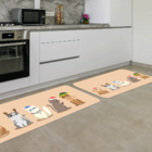 Kit Tapete De Natal Para Cozinha 2 Peças Gatos Natalinos Único