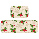 Kit Tapete De Natal Para Cozinha 2 Peças Icones Natal Único