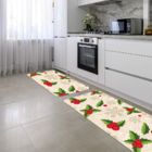 Kit Tapete De Natal Para Cozinha 2 Peças Icones Natal Único