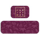 Kit Tapete De Natal Para Cozinha 2 Peças Merry Christmas Prem