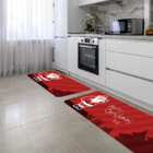 Kit Tapete De Natal Para Cozinha 2 Peças Merry Christmas Único