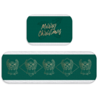 Kit Tapete De Natal Para Cozinha 2 Peças Merry Christmas Único