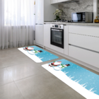 Kit Tapete De Natal Para Cozinha 2 Peças Papai Noel E Boneco