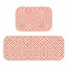 Kit Tapete Lavanderia Abstrato Vermelho Único