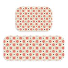 Kit Tapete Lavanderia Bolas Vermelhas Único