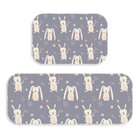 Kit Tapete Lavanderia Cute Rabbits Único