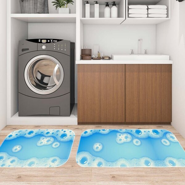 Kit Tapete Lavanderia Espumas Único