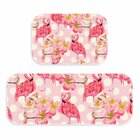 Kit Tapete Lavanderia Flamingos Rose Único