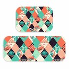 Kit Tapete Lavanderia Flamingos Triângulos Colors Único