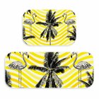 Kit Tapete Lavanderia Flamingos Yellow Único