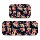 Kit Tapete Lavanderia Flowers Black Único