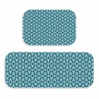 Kit Tapete Lavanderia Geométrico Azul Único