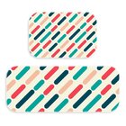 Kit Tapete Lavanderia Geométrico Color Único