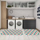 Kit Tapete Lavanderia Geométrico Color Único