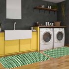 Kit Tapete Lavanderia Green Abstract Único