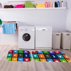 Kit Tapete Lavanderia Objects Washing Único