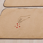 Kit Tapete Para Cozinha Bege Pelúcia Amo Cozinhar Bege 3 Peça