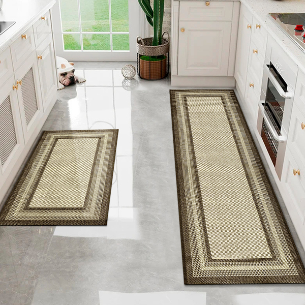 Kit Tapete Passadeira 2 Pç Cozinha Antiderrapante Js Mol Vr -