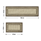 Kit Tapete Passadeira 2 Pç Cozinha Antiderrapante Js Mol Vr -