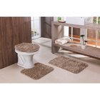 Kit Tapetes De Banheiro 3 Peças Classic Oasis Tapetes Trigo