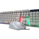 Kit Teclado E Mouse Gamer Led Rgb Usb Abnt2 Branco Hk8700