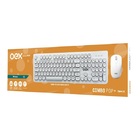 Kit Teclado E Mouse Sem Fio 1600 Dpi Teclas Redondas Branco O