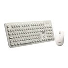 Kit Teclado E Mouse Sem Fio 1600 Dpi Teclas Redondas Branco O