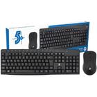 Kit Teclado E Mouse Sem Fio Office Kw-500 2.4ghz Preto 5+